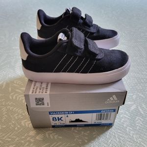 EUC Adidas Vulc Raid3r Skateboarding Sneaker - Black White - Size 8K